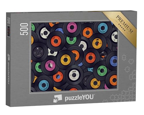 puzzleYOU: Puzzle 500 Teile „Vinyl-Schallplatten“ – aus der Puzzle-Kollektion Musik, Menschen, Nostalgie von puzzleYOU