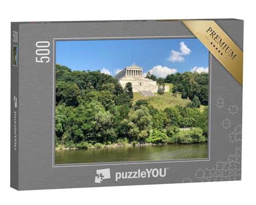 puzzleYOU: Puzzle 500 Teile „Walhalla: Ruhmeshalle oberhalb der Donau, Regensburg“ – aus der Puzzle-Kollektion Regensburg, Deutsche Großstädte von puzzleYOU