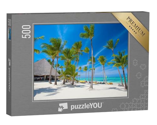 puzzleYOU: Puzzle 500 Teile „Weißer Strand in der Dominikanischen Republik“ – aus der Puzzle-Kollektion Dominikanische Republik von puzzleYOU