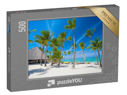 puzzleYOU: Puzzle 500 Teile „Weißer Strand in der Dominikanischen Republik“ – aus der Puzzle-Kollektion Dominikanische Republik von puzzleYOU