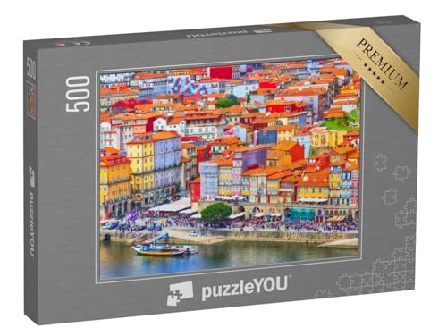 puzzleYOU: Puzzle 500 Teile „Wunderschönes und buntes Porto, Portugal“ – aus der Puzzle-Kollektion Portugal von puzzleYOU