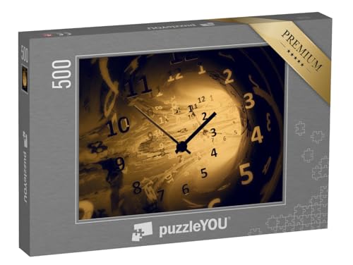 puzzleYOU: Puzzle 500 Teile „Zeit, 3D-Illustration“ – aus der Puzzle-Kollektion Uhren, Kunst & Fantasy, Sternzeichen & Horoskop von puzzleYOU