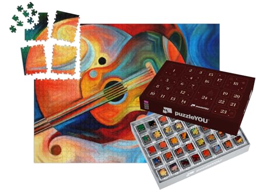 puzzleYOU: Puzzle-Adventskalender | „Abstrakte Malerei: Musik und Rhythmus“ – aus der Puzzle-Kollektion Gemälde, Kunst & Fantasy von puzzleYOU