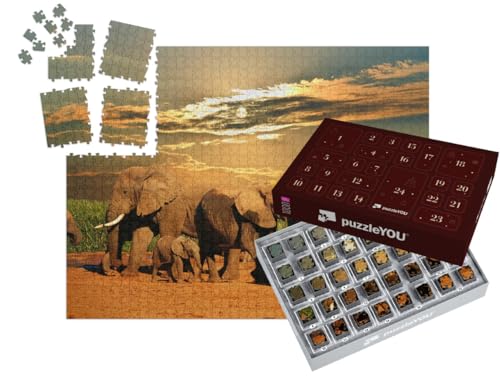 puzzleYOU: Puzzle-Adventskalender | „Afrikanische Elefantenherde, Addo Elephant National Park, Südafrika“ – aus der Puzzle-Kollektion Safari, Elefanten, Tiere in Savanne & Wüste puzzleYOU: Puzzle-Adventskalender | „Afrikanische Elefantenherde, Addo Elephant National Park, Südafrika“ – aus der Puzzle-Kollektion Safari, Elefanten, Tiere in Savanne & Wüste von puzzleYOU