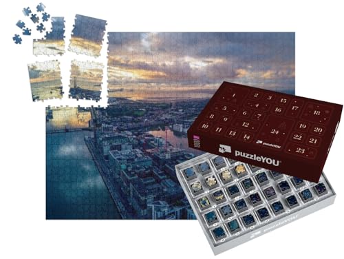 puzzleYOU: Puzzle-Adventskalender | „Dublin Docks am Abend, Irland“ – aus der Puzzle-Kollektion Irland von puzzleYOU