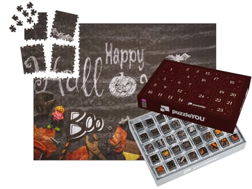 puzzleYOU: Puzzle-Adventskalender | „Happy Halloween: Werkzeuge für DIY-Deko“ – aus der Puzzle-Kollektion Festtage von puzzleYOU