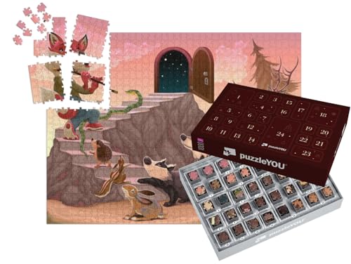 puzzleYOU: Puzzle-Adventskalender | „Vektor-Illustration: Musik als Tor zu Einer Anderen Welt“ – aus der Puzzle-Kollektion Fabel von puzzleYOU