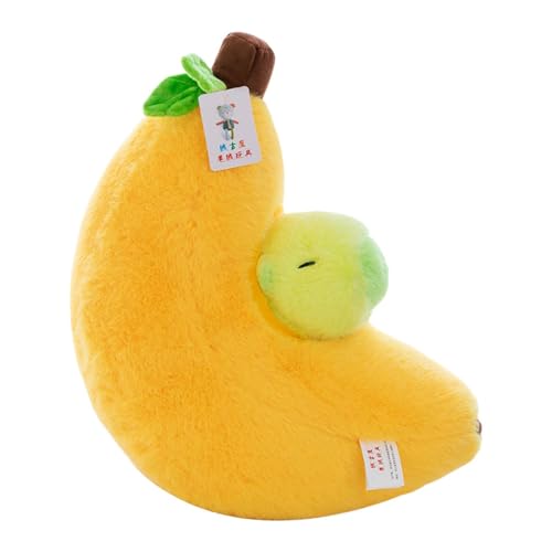 puzzlegame Bananen-Capybara-Plüsch, Bananen-Plüsch,Banana Capybara Toys Kissenpuppe - Weiches und entzückendes gefülltes Capybara-Plüschtier, lustiges Stofftier für Kinder und Erwachsene von puzzlegame