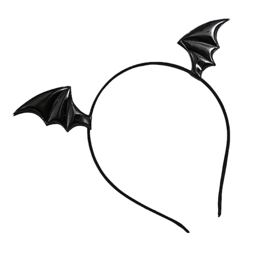 puzzlegame Fledermaus Stirnband Halloween,Halloween Fledermaus Stirnband - Halloween Fledermaus Haarreif | Gruselige dekorative Kopfbedeckung, Halloween-Haarschmuck, schwarzer von puzzlegame