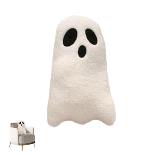 puzzlegame Geisterkissen, Halloween Kuscheltierspielzeug, Halloween Kissen, Süßes Weiches Geisterkissen, Dekorativer Gruseliger Geisterkissen Überwurf, Plüschtier für Halloween Heimdekoration von puzzlegame