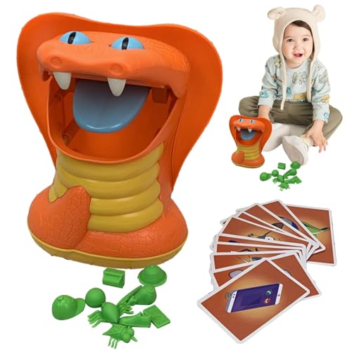 puzzlegame Klapperschlangenspielzeug für Kinder | Electric Greedy Snake Toy Brettspiel - Kindergartengeschenk mit 10 Karten und Spielzeug, Tischspielzeug-Puzzle, Stressabbau für Kinder, Erwachsene, von puzzlegame