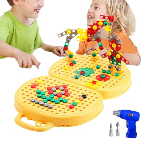 puzzlegame Kleinkind-Schraubendreher-Spielzeugset,-Schraubendreher-Brett-Set - Feinmotorikspielzeug,Langlebiges, reißfestes, neuartiges Schraubenzieher-Spielzeugset aus Holz für Kleinkinder zur von puzzlegame