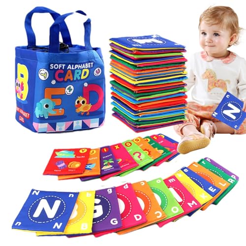 puzzlegame Kuschelbücher für Kleinkinder,Kleinkindbücher | Alphabet-Tierstoff-Badebücher für Kleinkinder,Frühkindliches kognitives Karten-Stoffbuch-Set für Kinder und Kleinkinder von puzzlegame