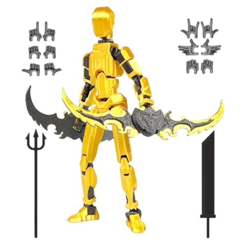 puzzlegame T-13 Actionfigur, 3D-gedruckte Bewegliche Actionfigur, Bewegliche Bewegliche Roboterfiguren, Luc-ky 13 Actionfiguren Aktivitätsroboter Für Schreibtischdekoration von puzzlegame