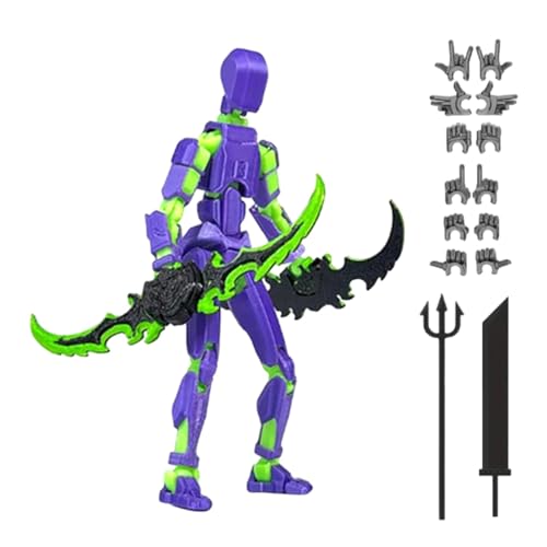 puzzlegame T-13 Actionfigur, 3D-gedruckte Bewegliche Actionfigur, Bewegliche Bewegliche Roboterfiguren, Luc-ky 13 Actionfiguren Aktivitätsroboter Für Schreibtischdekoration von puzzlegame