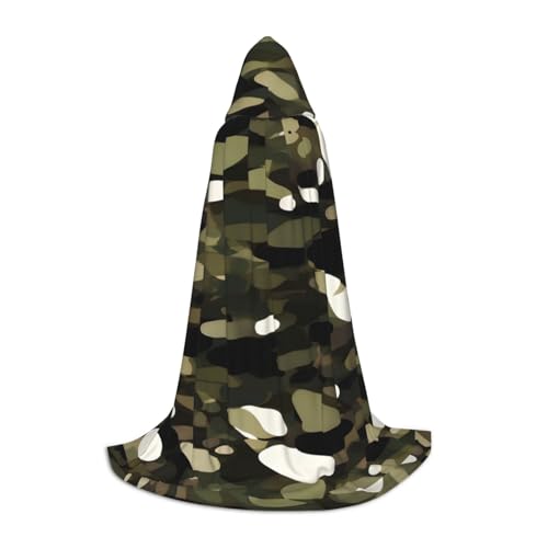 pvinnk Abstrakter Camouflage-Druck, Halloween, warmer Kapuzenumhang für Männer und Frauen, für Karneval, Cosplay, Hexenkostüme von pvinnk