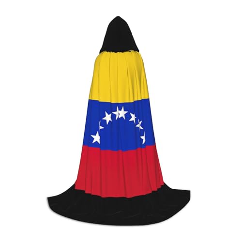 pvinnk Flagge von Venezuela, warmer Halloween-Umhang mit Kapuze, für Männer und Frauen, für Karneval, Cosplay, Hexenkostüme von pvinnk