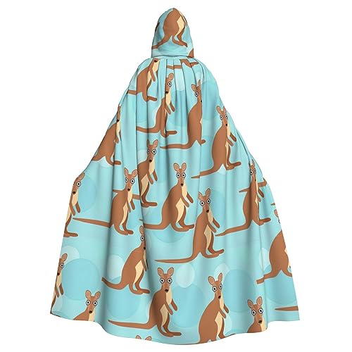 pvinnk Funny For Kangaroo Zoo Print Breathable Uni Hooded Cloak For Halloween Carnival Cosplay And Themed Partie von pvinnk