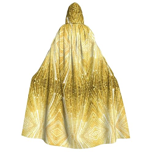 pvinnk Umhang mit goldfarbenem Glitzer-Druck, Gothic-Renaissance, voller Länge, Halloween, Cosplay, Hexe, Mittelalter-Motto-Partys von pvinnk