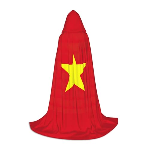 pvinnk Umhang mit vietnamesischer Flagge, warmer Kapuzenumhang für Männer und Frauen, für Karneval, Cosplay, Hexenkostüme von pvinnk