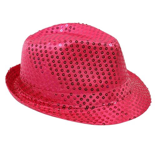 pvucpot Pailletten Hut, Unisex, Disco Outfit, Accessoire, Karneval, Kostüm, Themenparty, Mottoparty Bescherung von pvucpot