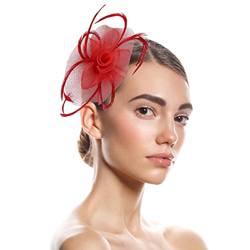 pxjsdwe faschingskostüme damen, Feder Stirnband Damen Vintage Tee-Party Feder Stirnband Haarreif Cosplay Feder Haarschmuck Hochzeit Fascinator-Hut 20er Jahre Abschlussball Haarband von pxjsdwe