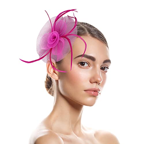 pxjsdwe federschmuck haare, Feder Stirnband Damen Vintage Tee-Party Feder Stirnband Haarreif Cosplay Feder Haarschmuck Hochzeit Fascinator-Hut 20er Jahre Abschlussball Haarband von pxjsdwe