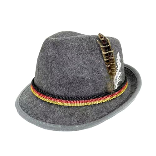 pxjsdwe filzhut herren, Trachtenhut Herren Damen Oktoberfest Filzhut mit Feder Retro Bayerischer Hut Festlich Mottoparty Trachtenhüte Erwachsene Unisex für Karneval Halloween Grau pxjsdwe filzhut herren, Trachtenhut Herren Damen Oktoberfest Filzhut mit Feder Retro Bayerischer Hut Festlich Mottoparty Trachtenhüte Erwachsene Unisex für Karneval Halloween Grau von pxjsdwe