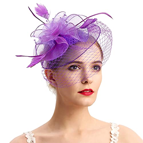 pxjsdwe haarreif fasching, Feder Stirnband Damen Schwarz 20er Jahre Haarband Feder Stirnband Cosplay Feder Kopfschmuck Elegant Fascinator-Hut Regenbogen Karneval Party Feder Haarschmuck von pxjsdwe