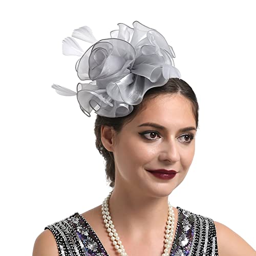 pxjsdwe haarreif papagei, 1920s Stirnband Feder Damen Karneval Party Cosplay Feder Haarschmuck Haarband Tee-Party Feder Kopfschmuck Regenbogen Kopfbedeckung Zubehör Hochzeit 20er Jahre Haarreif von pxjsdwe