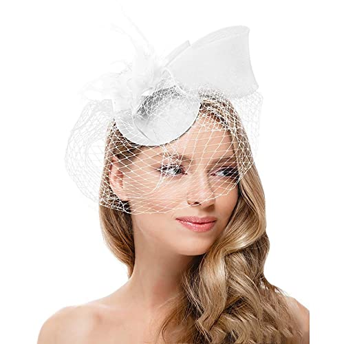 pxjsdwe karneval haarreif, 1920s Stirnband Feder Damen Hochzeit 20er Jahre Haarreif Haarband Tee-Party Feder Stirnband Abschlussball Fasching Kostüm Elegant Cocktail Feder Haarschmuck von pxjsdwe