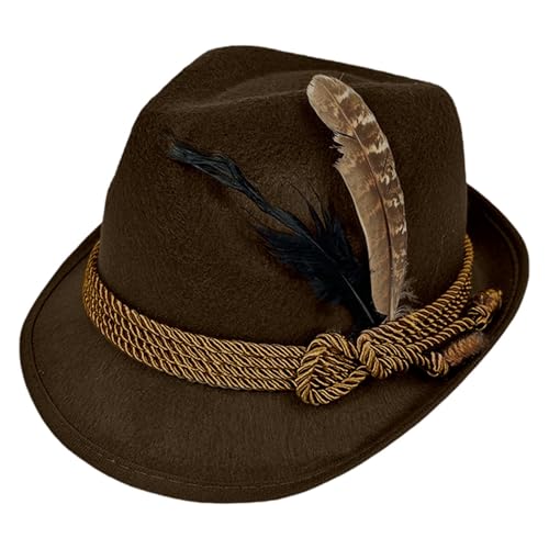 pxjsdwe trachten accessoires herren, Trachtenhut Herren Damen Oktoberfest Filzhut mit Feder Retro Bayerischer Hut Festlich Mottoparty Trachtenhüte Erwachsene Unisex für Karneval Halloween Braun pxjsdwe trachten accessoires herren, Trachtenhut Herren Damen Oktoberfest Filzhut mit Feder Retro Bayerischer Hut Festlich Mottoparty Trachtenhüte Erwachsene Unisex für Karneval Halloween Braun von pxjsdwe