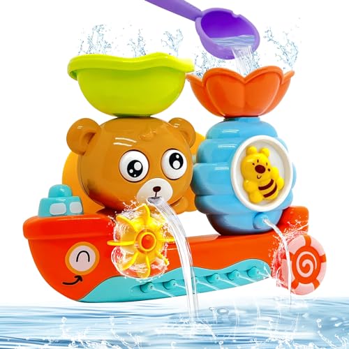 qianduoduo Badespielzeug, Badewannenspielzeug Kinder, Wasserspielzeug Kinder, badewannenspielzeug, Bär und Bee, Geschenk für Jungen und Mädchen Geburtstag ab 2 3 4 5 6 Jahre von qianduoduo