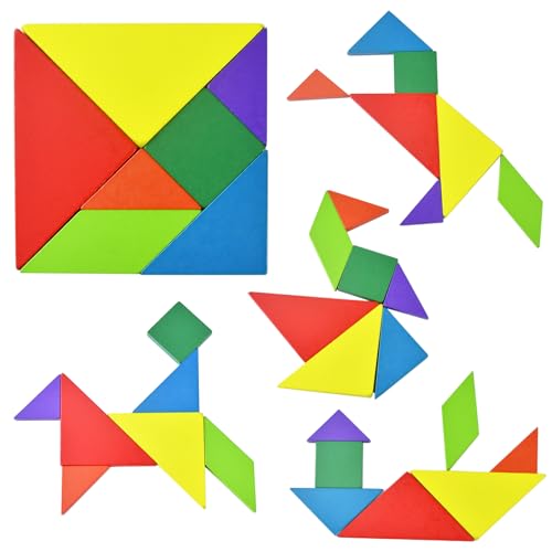 Tangram Magnetisch,Tangram Kinder,Tangrams Magnetisch Kinder,7 Tangrams Kinders Mitgebsel,IQ Spiele,Montessori Geometrische Holz Puzzles für ab 3 Jahr Tangram Magnetisch,Tangram Kinder,Tangrams Magnetisch Kinder,7 Tangrams Kinders Mitgebsel,IQ Spiele,Montessori Geometrische Holz Puzzles für ab 3 Jahr von qimeyu
