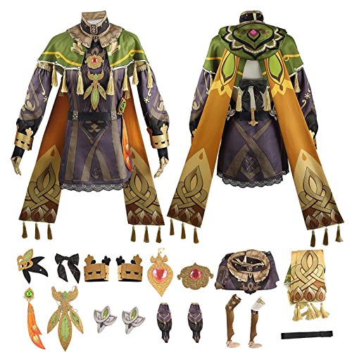 qingfeitai Kleines Kostüm Spiel Anime Cosplay Kleidung Frauen Vollset Genshin Klein Kleid Cosplay Kostü Karneval Cos Set Spiel Fans Geschenke von qingfeitai