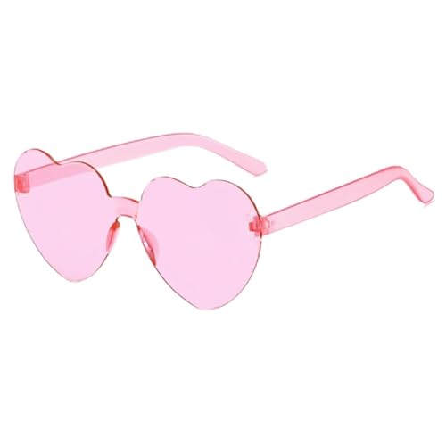 qinqilanqi-S Retro Randlose Herzbrillen Herzförmige Partybrille Hochzeitsfeier Herzbrillen(Rosa/Rosa) von qinqilanqi-S