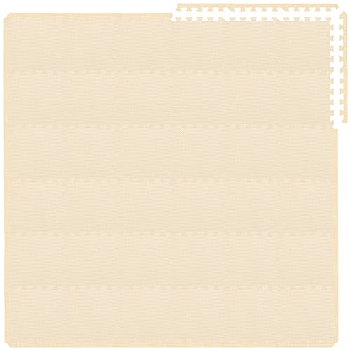 qqpp® 36 Puzzle Eva Schaumstoff Puzzlematte Puzzleteppich Kinder Mit Gerader Rand - Krabbelmatte Spielmatte Baby Sport rutschfest Bodenschutzmatte Fitness Matte. Beige. QQC-Jb36S24 von qqpp