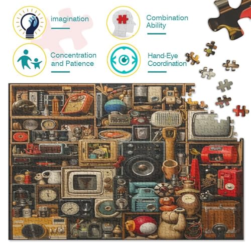 Alte Objekte Erwachsene Puzzle 500 Teile elektrisch Geburtstag Educational Game Home Decor Family Challenging Games Stress Relief 500pcs (52x38cm) von quiltcover