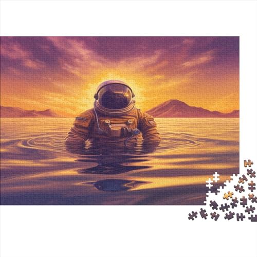 Astronaut 300 Teile Quecksilber Puzzles Erwachsene Lernspiel Wohnkultur Geburtstag Geschicklichkeitsspiel Für Die Ganze Familie Stress Relief 300pcs (40x28cm) von quiltcover