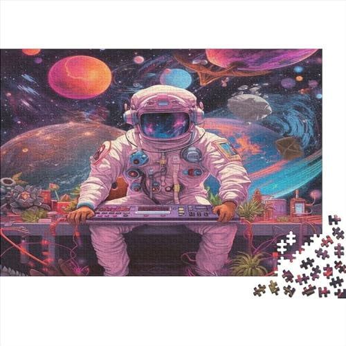 Astronaut Erwachsene Puzzles 1000 Teile Planet Geburtstag Lernspiel Geschicklichkeitsspiel Für Die Ganze Familie Home Decor Stress Relief 1000pcs (75x50cm) von quiltcover