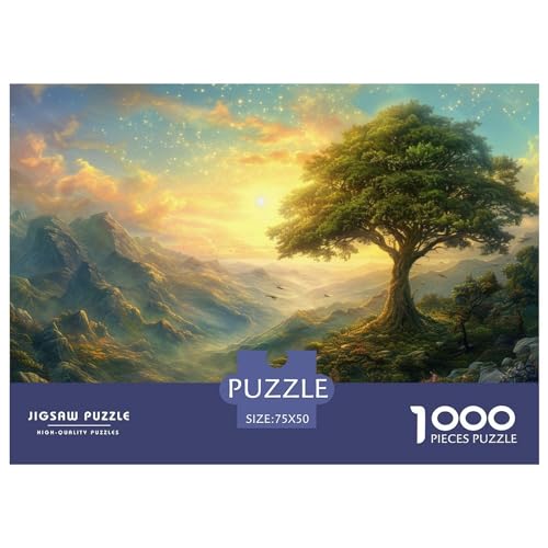 Baum des Lebens 1000 Teile Berg Puzzles Erwachsene Geburtstag Wohnkultur Geschicklichkeitsspiel Für Die Ganze Familie Lernspiel Stress Relief 1000pcs (75x50cm) von quiltcover