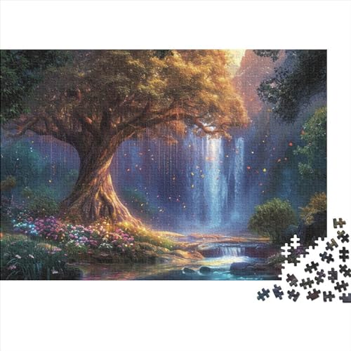 Baum des Lebens Puzzle Erwachsene 1000 Teile Wasserfall Lernspiel Home Decor Geburtstag Geschicklichkeitsspiel Für Die Ganze Familie Stress Relief 1000pcs (75x50cm) von quiltcover