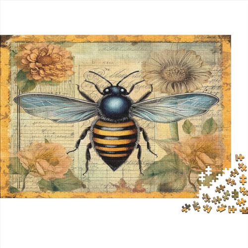 Bienen Puzzle 1000 Teile Zeitung Erwachsene Lernspiel Geburtstag Familie Challenging Games Moderne Wohnkultur Stress Relief 1000pcs (75x50cm) von quiltcover