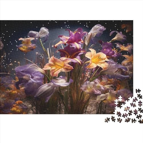 Blume 1000 Teile Garten Erwachsene Puzzles Home Decor Geburtstag Zeichentrickfilm Challenging Games Lernspiel Stress Relief Toy 1000pcs (75x50cm) von quiltcover