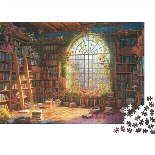 Buchhandlung 1000 Teile Bücher Puzzles Erwachsene Lernspiel Family Challenging Games Moderne Wohnkultur Geburtstag Stress Relief Toy 1000pcs (75x50cm) von quiltcover