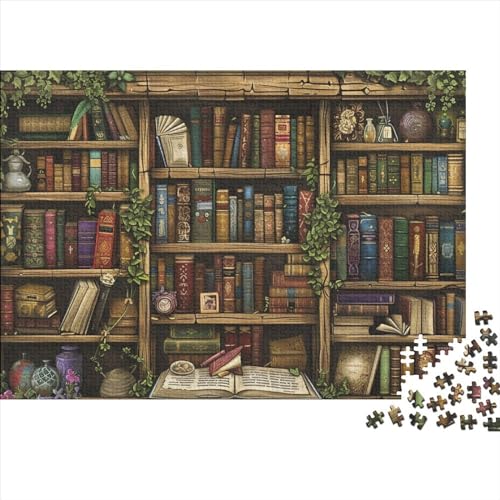 Buchhandlung 1000 Teile Bücher Puzzles Erwachsene Lernspiel Wohnkultur Geburtstag Geschicklichkeitsspiel Für Die Ganze Familie Stress Relief 500pcs (52x38cm) von quiltcover