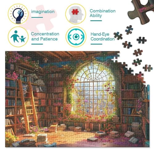 Buchhandlung Puzzle 300 Teile Bücher Für Erwachsene Family Challenging Games Geburtstag Home Decor Lernspiel Stress Relief 300pcs (40x28cm) von quiltcover