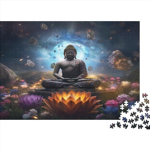 Buddha 1000 Teile Lotus Für Erwachsene Puzzles Educational Game Wohnkultur Familie Challenging Games Geburtstag Stress Relief 1000pcs (75x50cm) von quiltcover
