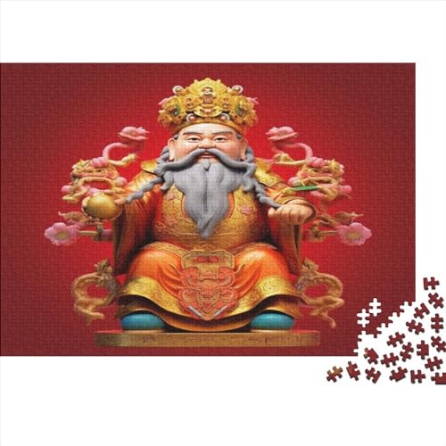 Der Glücksbringer Erwachsene 1000 Teile Chinesische Mythenologie Puzzles Educational Game Familie Challenging Games Wohnkultur Geburtstag Stress Relief Toy 1000pcs (75x50cm) von quiltcover