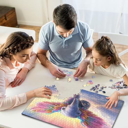 Elefanten im Himmel 1000 Teile Tier Puzzles Erwachsene Lernspiel Wohnkultur Geburtstag Geschicklichkeitsspiel Für Die Ganze Familie Stress Relief 1000pcs (75x50cm) von quiltcover